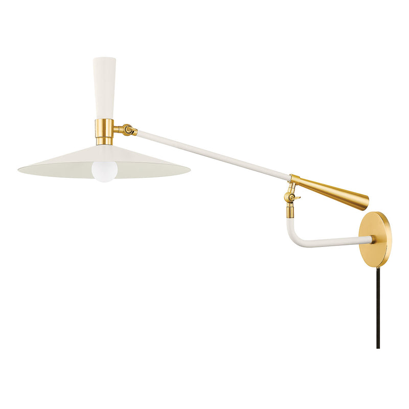 Mitzi - HL906101-AGB/SCR - Aged Brass / Cream