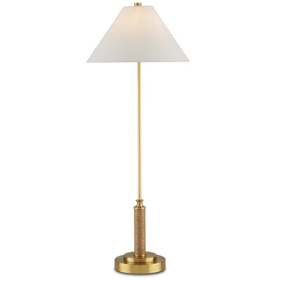 Currey and Company - 6000-0874 - One Light Table Lamp - Antique Brass/Natural