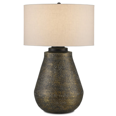 Currey and Company - 6000-0890 - One Light Table Lamp - Antique Brass/Black/Whitewash