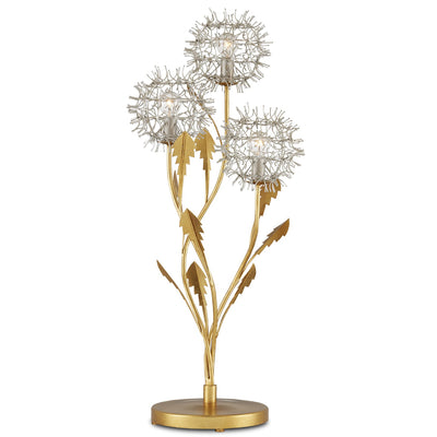 Currey and Company - 6000-0895 - Three Light Table Lamp - Contemporary Silver Leaf/Contemporary Gold Leaf