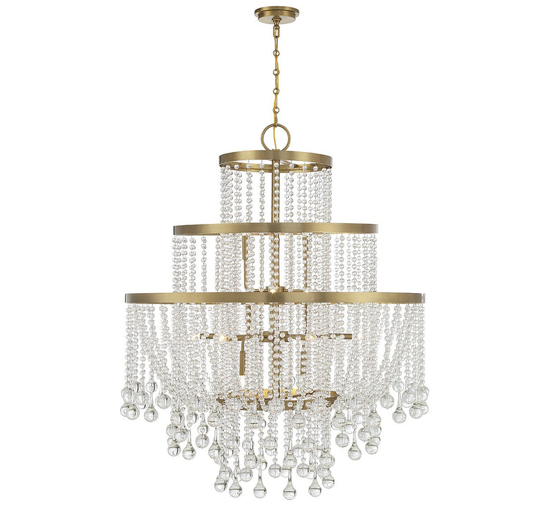 Savoy House - 1-1868-15-322 - 15 Light Chandelier - Luna - Warm Brass