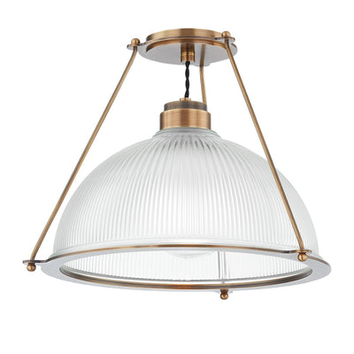 Troy Lighting - C2118-PBR - One Light Semi Flush Mount - Glint - Patina Brass