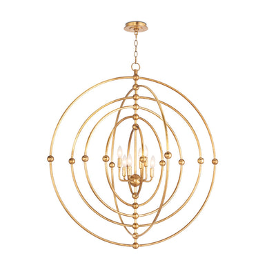 Regina Andrew - 16-1406 - Six Light Chandelier - Selena - Antique Gold Leaf
