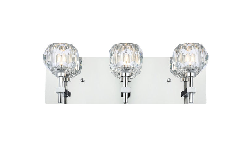 Elegant Lighting - 3509W18C - Three Light Wall Sconce - Graham - Chrome and Clear