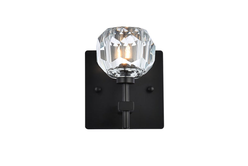 Elegant Lighting - 3509W6BK - One Light Wall Sconce - Graham - Black and Clear