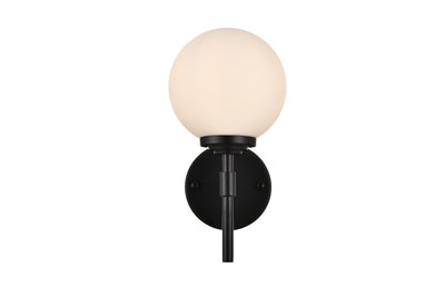 Elegant Lighting - LD7301W6BLK - One Light Bath Sconce - Ansley - Black and frosted white