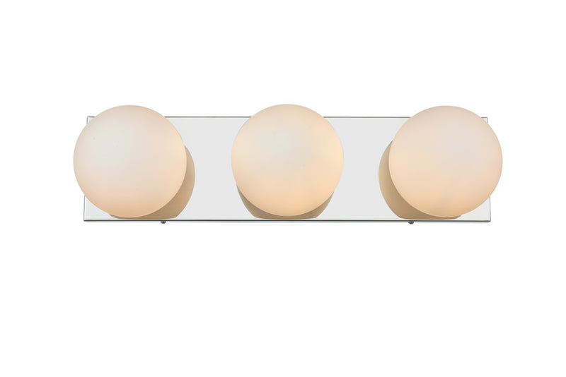 Elegant Lighting - LD7303W22CH - Three Light Bath Sconce - Jaylin - Chrome and frosted white