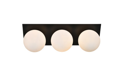 Elegant Lighting - LD7304W22BLK - Three Light Bath Sconce - Jillian - Black and frosted white