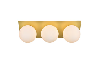 Elegant Lighting - LD7304W22BRA - Three Light Bath Sconce - Jillian - Brass and frosted white