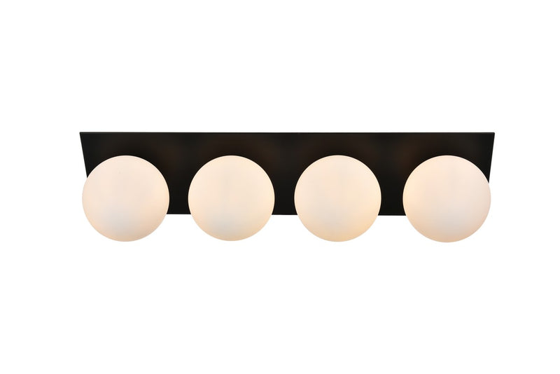Elegant Lighting - LD7304W29BLK - Four Light Bath Sconce - Jillian - Black and frosted white