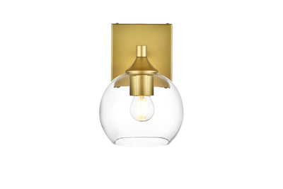 Elegant Lighting - LD7308W6BRA - One Light Bath Sconce - Foster - Brass and Clear