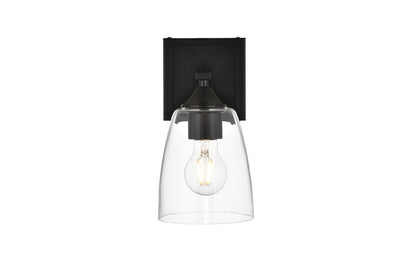 Elegant Lighting - LD7309W5BLK - One Light Bath Sconce - Harris - Black and Clear