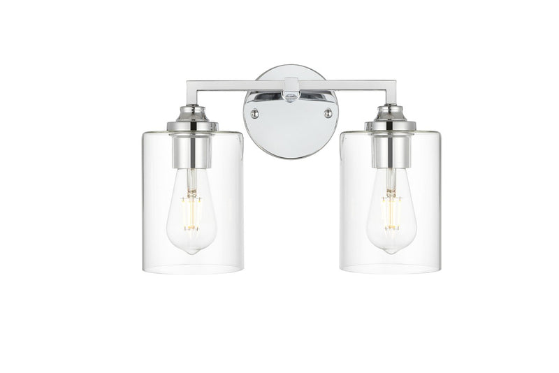 Elegant Lighting - LD7315W14CH - Two Light Bath Sconce - Mayson - Chrome and Clear