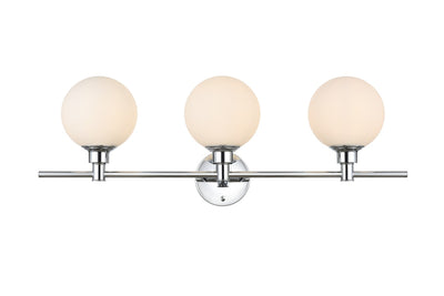 Elegant Lighting - LD7317W28CH - Three Light Bath Sconce - Cordelia - Chrome and frosted white