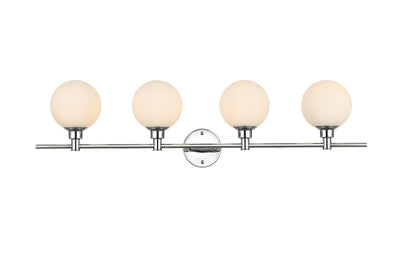 Elegant Lighting - LD7317W38CH - Four Light Bath Sconce - Cordelia - Chrome and frosted white