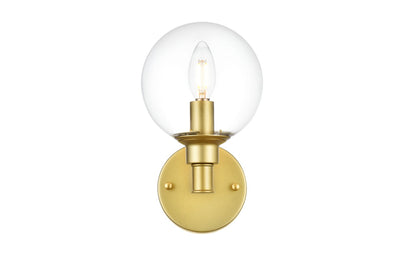 Elegant Lighting - LD7318W6BRA - One Light Bath Sconce - Jaelynn - Brass and Clear