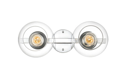 Elegant Lighting - LD7320W17CH - Two Light Bath Sconce - Rogelio - Chrome and Clear
