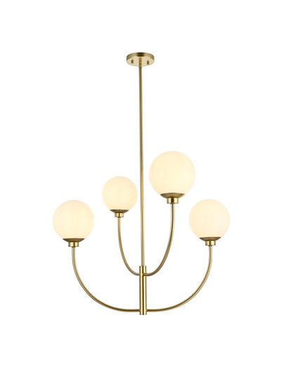Elegant Lighting - LD814D30BR - Four Light Chandelier - Nyomi - Brass