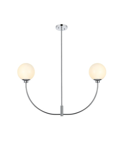 Elegant Lighting - LD816D36C - Two Light Chandelier - Nyomi - Chrome