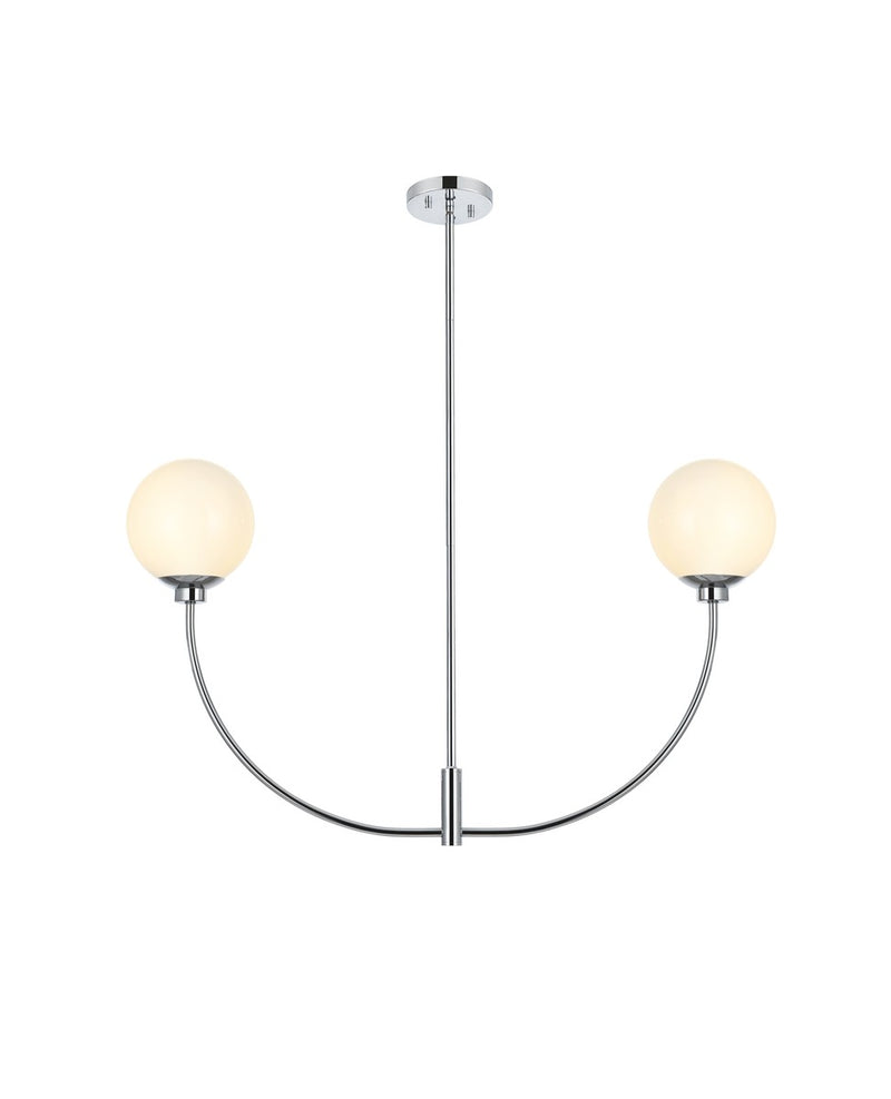 Elegant Lighting - LD816D36C - Two Light Chandelier - Nyomi - Chrome