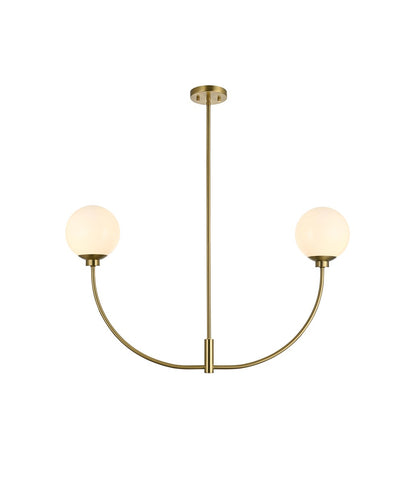 Elegant Lighting - LD816D36SG - Two Light Chandelier - Nyomi - Satin Gold