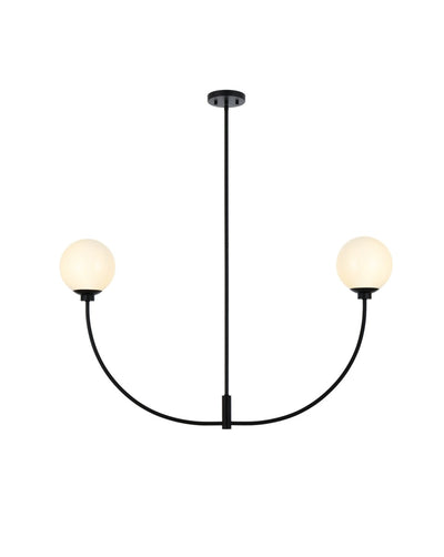 Elegant Lighting - LD816D42BK - Two Light Chandelier - Nyomi - Black