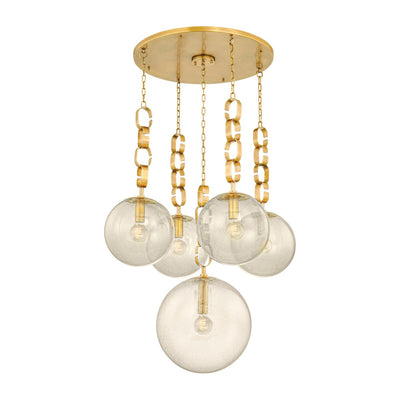 Corbett Lighting - 374-38-VB - Five Light Chandelier - Nessa - Vintage Brass