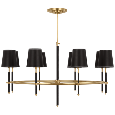 Thomas O'Brien - TOB5588HAB/CHC-CHC - Hand-Rubbed Antique Brass / Chocolate Leather