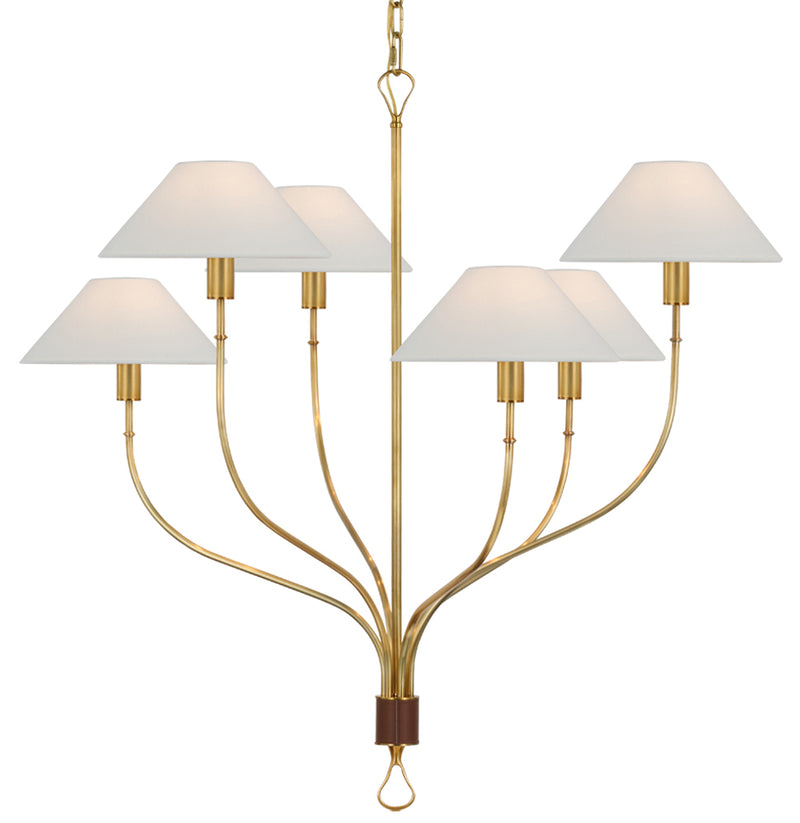 Amber Lewis - AL5002HAB/SDL-L - Hand-Rubbed Antique Brass / Chocolate Leather