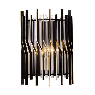Varaluz - 393W01MBFG - One Light Wall Sconce - Park Row - Matte Black/French Gold