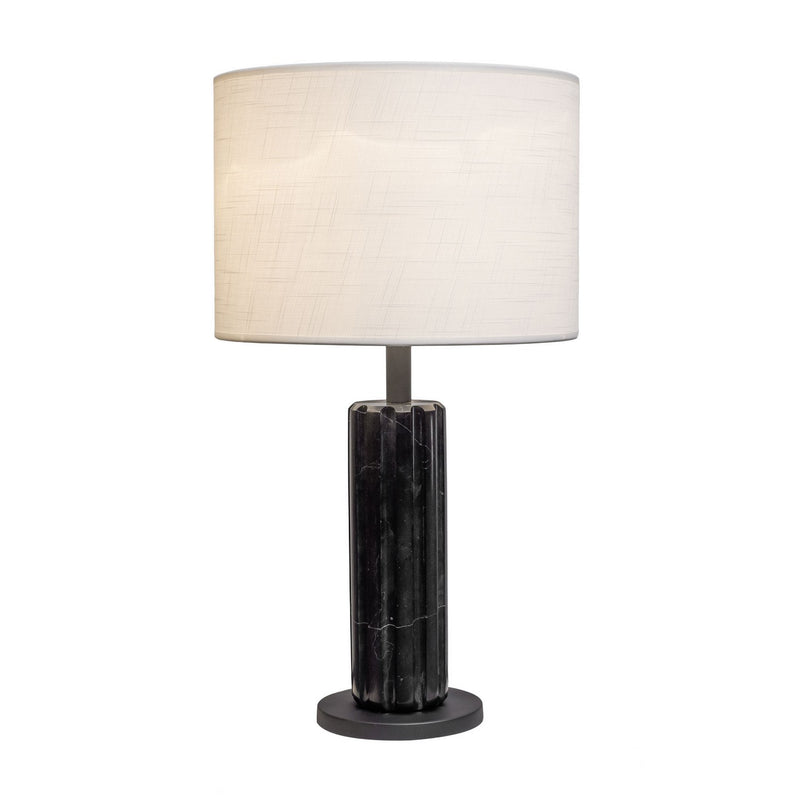 Varaluz - 394T01MBBM - One Light Table Lamp - Sentu - Matte Black/Black Marble