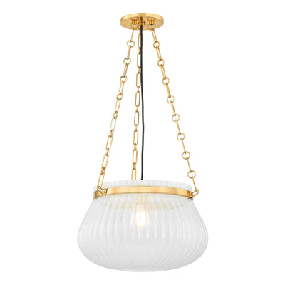 Hudson Valley - 1117-AGB - One Light Pendant - Granby - Aged Brass