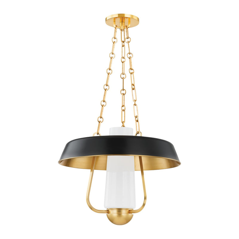 Hudson Valley - 5218-AGB/SBK - One Light Lantern - Provincetown - Aged Brass/Soft Black