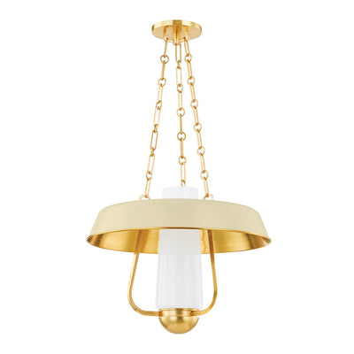 Hudson Valley - 5218-AGB/SSD - One Light Lantern - Provincetown - Aged Brass/ Soft Sand