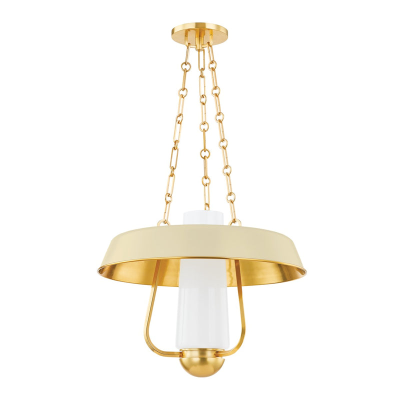 Hudson Valley - 5218-AGB/SSD - One Light Lantern - Provincetown - Aged Brass/ Soft Sand