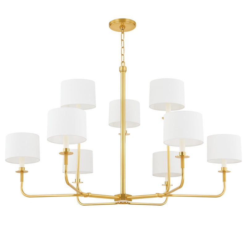 Hudson Valley - 9148-AGB - One Light Chandelier - Paramus - Aged Brass