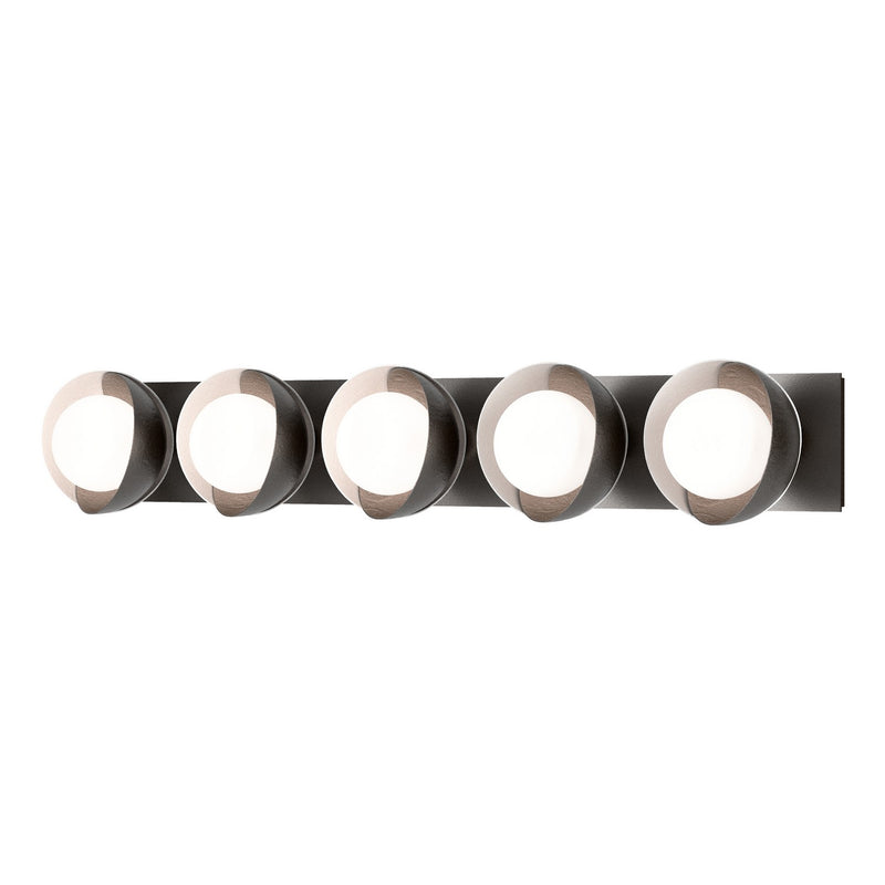 Hubbardton Forge - 201379-SKT-14-02-GG0711 - Five Light Wall Sconce - Brooklyn - Oil Rubbed Bronze