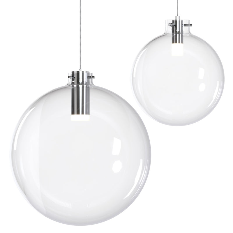 BlackJack Lighting - SP-SPS-CL-08-PC-30K-3W-SP5 - LED Pendant - Clear Glass Sphere - Polished Chrome