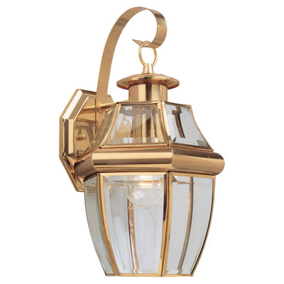 Generation Lighting. - 8067-02 - One Light Outdoor Wall Lantern - Lancaster - Polished Brass