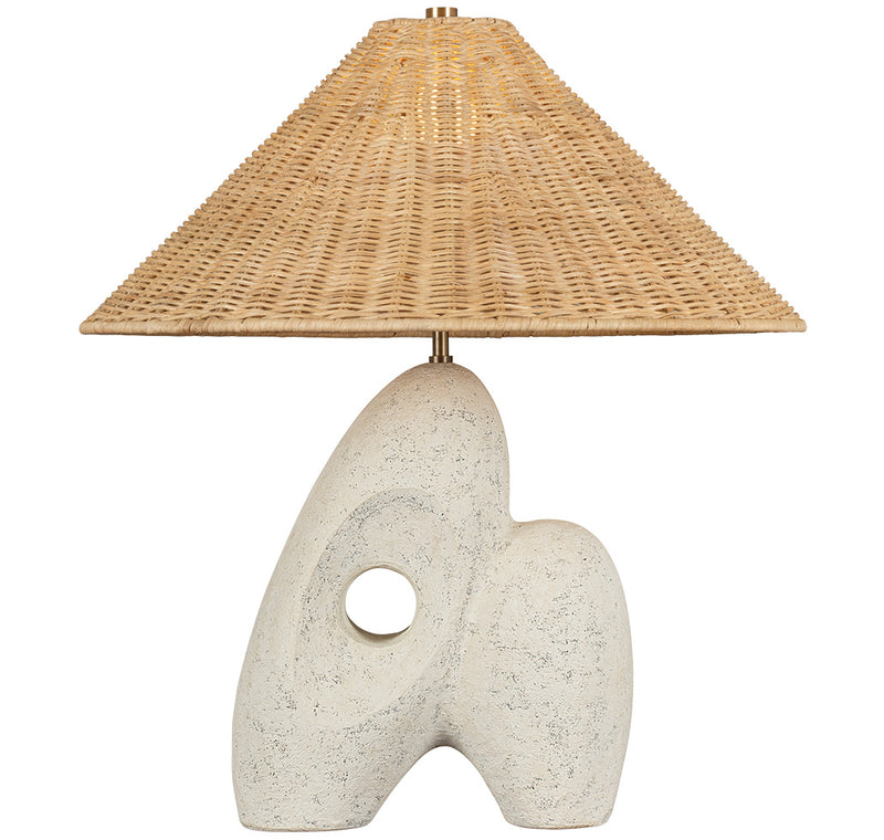 Troy Lighting - PTL3425-PBR/CUB - One Light Table Lamp - Nairn - Patina Brass/Ceramic Rustic Bone