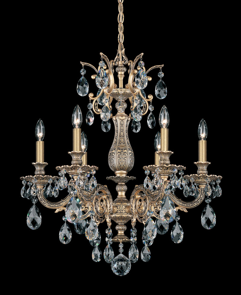 Schonbek - 5676-76H - Six Light Chandelier - Milano - Heirloom Bronze