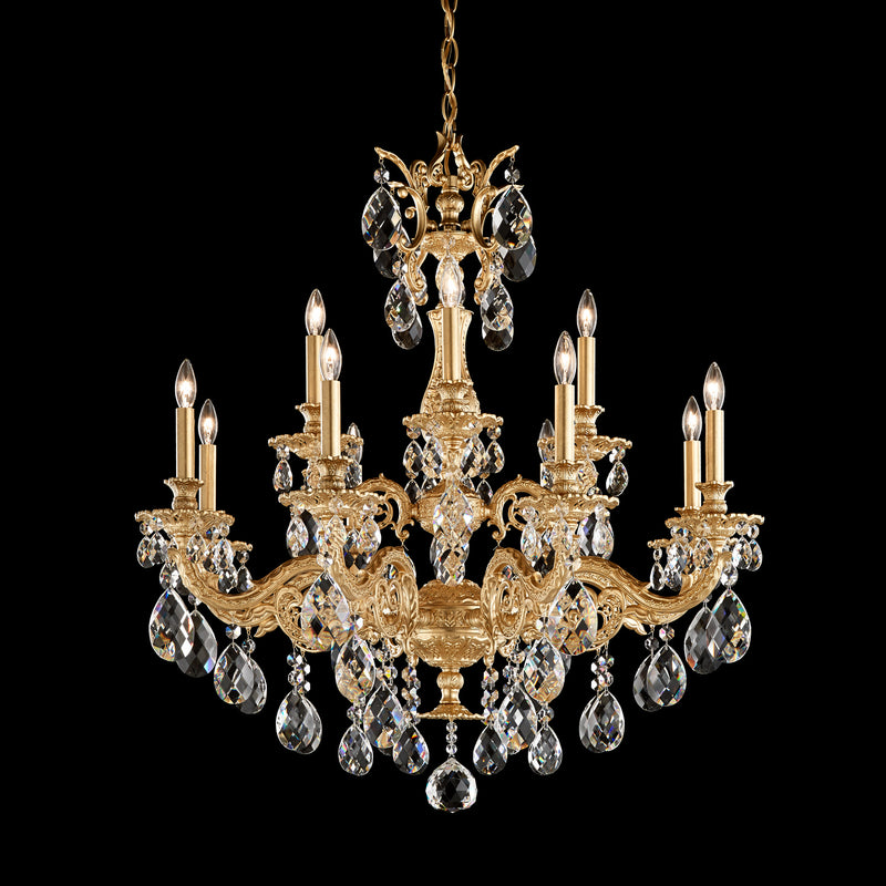Schonbek - 5682-26H - 12 Light Chandelier - Milano - French Gold