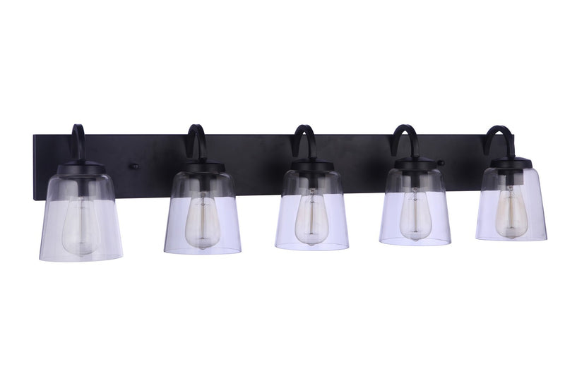 Craftmade - 16340FB5 - Five Light Vanity - Elsa - Flat Black