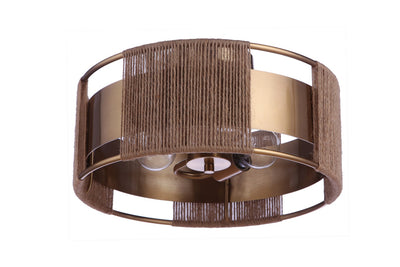 Craftmade - 59052-SB - Two Light Semi Flush Mount - Kensey - Satin Brass