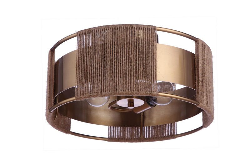 Craftmade - 59052-SB - Two Light Semi Flush Mount - Kensey - Satin Brass