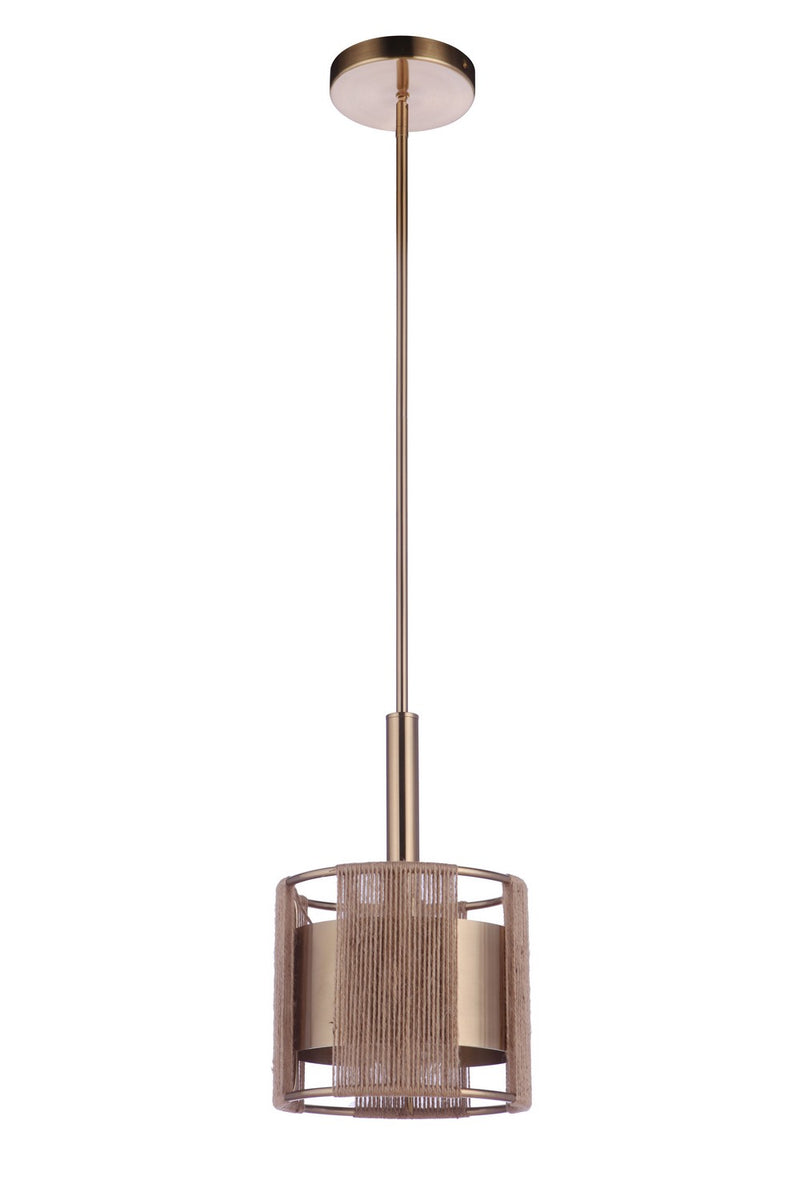 Craftmade - 59091-SB - One Light Mini Pendant - Kensey - Satin Brass