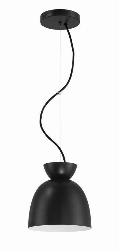Craftmade - 59191-FB - One Light Pendant - Ventura Dome - Flat Black