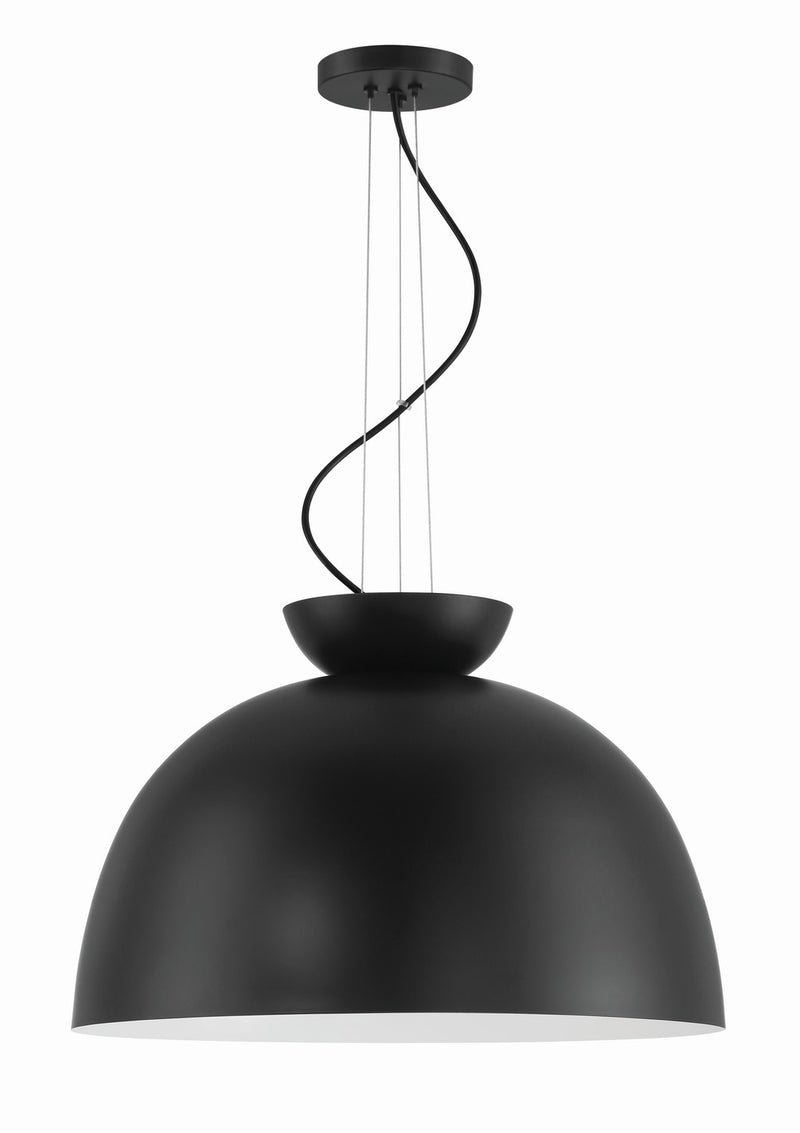 Craftmade - 59192-FB - One Light Pendant - Ventura Dome - Flat Black