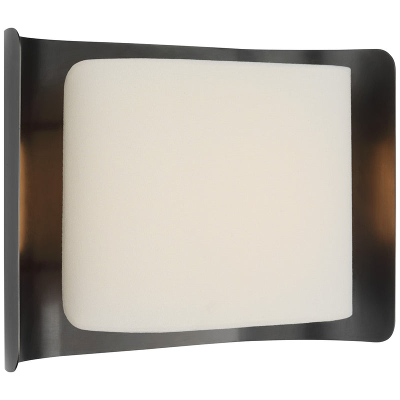 Visual Comfort Signature - WS 2071BZ/L - LED Wall Sconce - Penumbra - Bronze and Linen