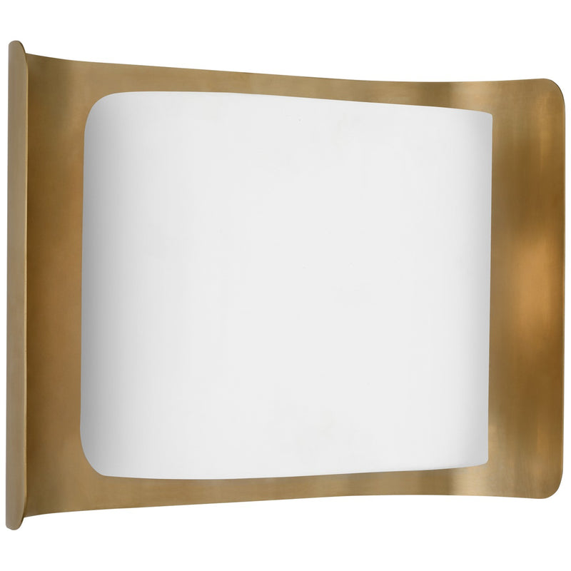 Visual Comfort Signature - WS 2071HAB/WHT - LED Wall Sconce - Penumbra - Hand-Rubbed Antique Brass and White
